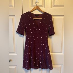 Madewell Silk Flutter-Hem Dress in Star Mix